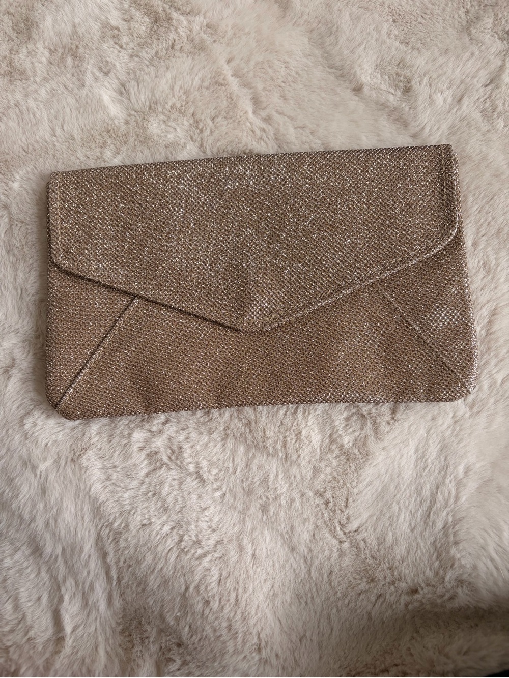 Metallic Champagne Gold Envelope Clutch Evening Bag